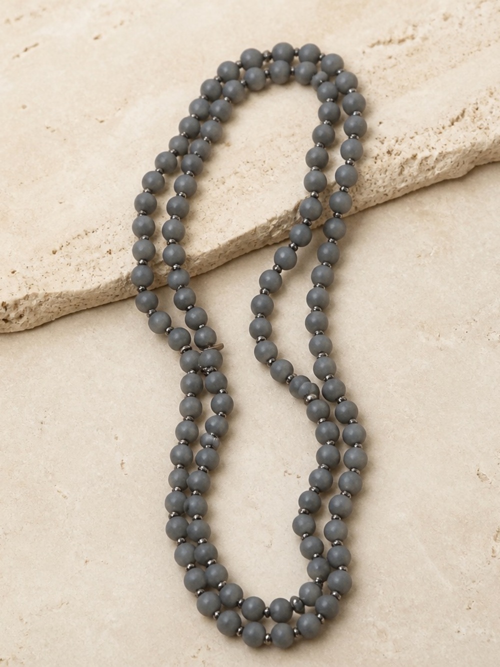Plunder Gray Beaded Necklace - Women's Jewelry